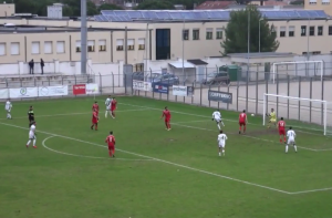 Il gol dell'1-0 siglato da Minella