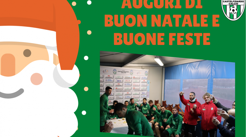 Verde con Babbo Natale Buono o Cattivo Biglietto di Natale
