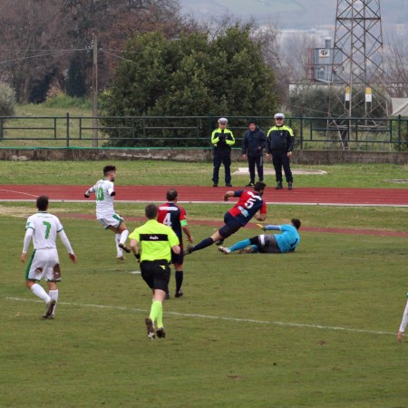 Il gol dell'1-0 di Davide Montagnoli